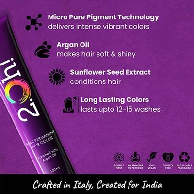 2.Oh! Semi Permanent Hair Color 100 ml each - Purple 2's - Crème