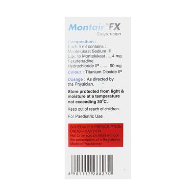 MONTAIR FX MANGO FLAVOUR Suspension 60ml - Allergies-Ant
