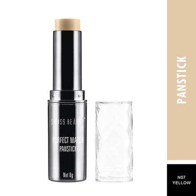 Swiss Beauty Perfect Match Panstick Concealer - (Yellow) 7.5 gm - Concealer