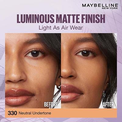 Maybelline New York Super Stay Lumi-Matte Liquid Foundation 30H Longwear Yet Light-As-Air, 330 35 ml - Foundation