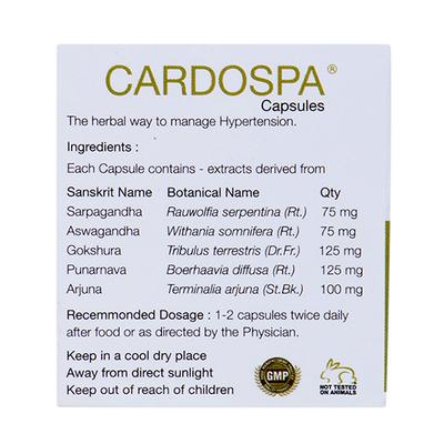 Kairali Cardo Spa Capsules 60's - Speciality Medicines