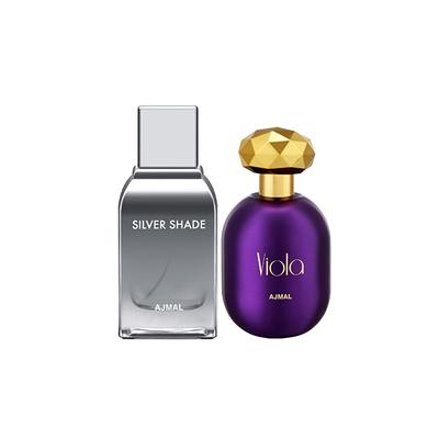 Ajmal Silver Shade EDP Citrus Woody Perfume And Viola EDP Fruity Floral Perfume 175 ml - Perfumes (Edt/Edp)