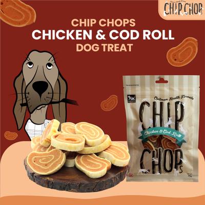 Chip Chops Chicken & Codfish Rolls 70 gm - Petfood