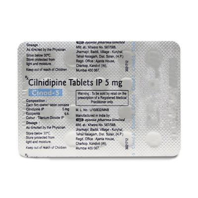CINOD 5mg Tablet 20's - Hypertension-Cal