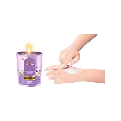 Vedic Valley Lavender Stress Relieving Body Massage Candle Certified Natural 200 gm - Others