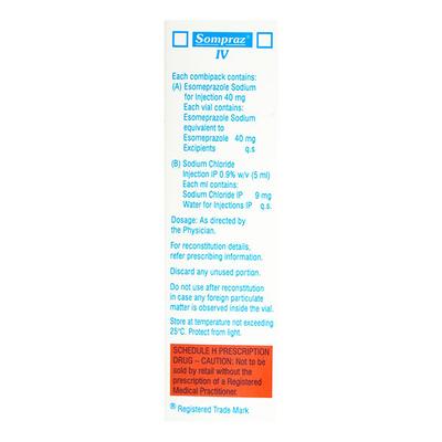 SOMPRAZ IV 40mg Injection 1's - Ulcer/Reflux/Flatulence-Aaa