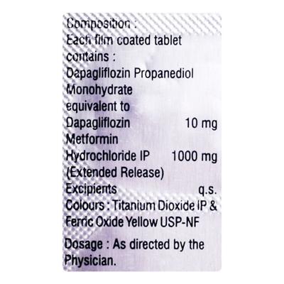 DAPAFORMIN 1000 Tablet 10's - Diabetes-Ant