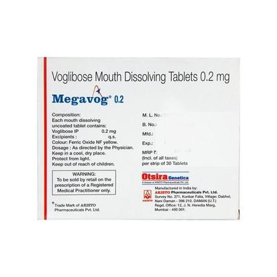 Megavog 0.2mg Tablet 30'S - Diabetes-Ant