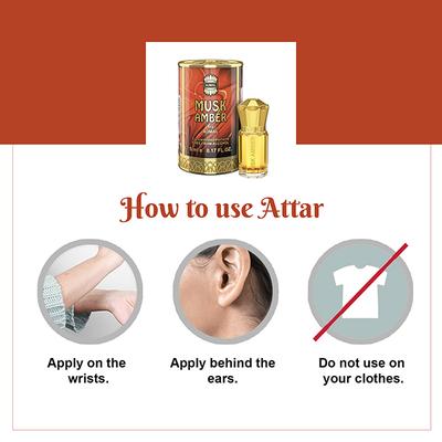 Ajmal Musk Amber Concentrated Perfume Free From Alcohol for Men 5 ml - Men Perfumes (Edt/Edp)