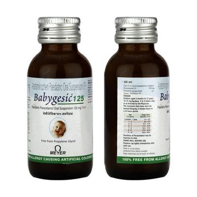 Babygesic 125mg Suspension 60ml - Fever-Non