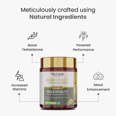 The Curen Spurmaxx Advanced Male Vitality Veg Capsule 60's - Sexual Care