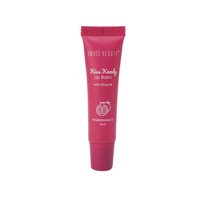 Swiss Beauty Kiss Kandy Lip Balm With Olive Oil, Shade - Pomegranate 10 ml - Lip Balms