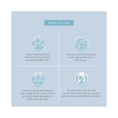 Ashba Botanics Curl Defining Gel for Long Lasting Natural Curls - Non-Sticky & Lightweight 237 ml - Hair Gels & Waxes