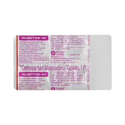 Olmetor 40mg Tablet 10'S - Hypertension-Ang
