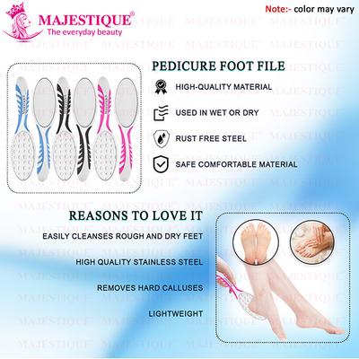 Majestique Dual Side Foot Scrubber, Heel Scraper for Feet, Hands, and Body - Color May Vary 1's - Callus Shavers & Stones