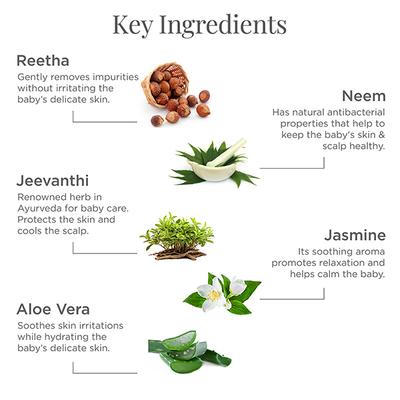 Forest Essentials Baby Hair & Body Wash Dasapushpadi 200 ml - Baby Body Wash