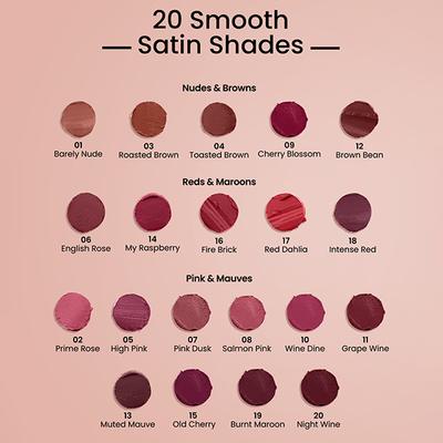 Swiss Beauty Satin Comfort Lipstick-Burnt Maroon 3 gm - Lipsticks