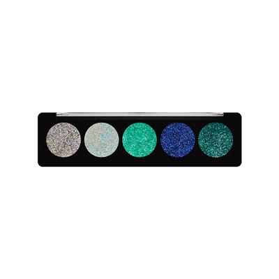 Profusion Cosmetics 5 Shade Glitter Eye Shadow Pallete Aqua Gems (4.5 g) - Eye Shadow Palettes