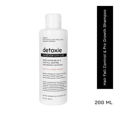 Detoxie Hard Water Relief & Hair Fall Control Pro Growth Shampoo 200 ml - Shampoos