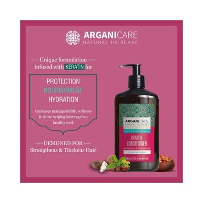 Arganicare Strengthening Organic Argan Oil and Keratin Conditioner 400 ml - Conditioners