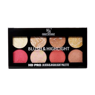 Half N Half HD Pro Blush & Highlight Makeup Multicolour Palette 02 18 gm - Face Palettes