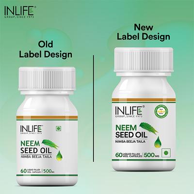 INLIFE Neem Seed Oil Capsules 60's - Hair & Skin