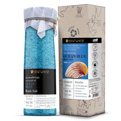Soulflower Ocean Blue Bath Salt 500 gm - Bath Salts