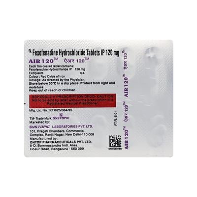 AIR 120mg Tablet 10's - Allergies-Ant