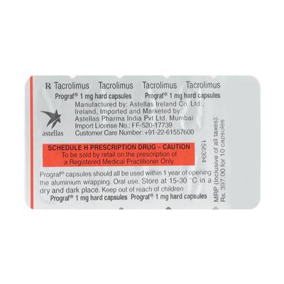 PROGRAF 1mg Hard Capsule 10's - Immune Suppression
