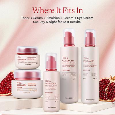The Face Shop Pomegranate And Collagen Volume Lifting Eye Cream 50 Ml - Under Eye Creams & Serums