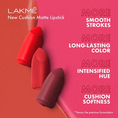 Lakme Cushion Matte Lip Red Bombshell 4.5 gm - Lipsticks