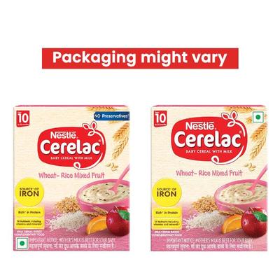 Nestle Cerelac Stage 3 (10 Months+) Powder 300 gm - Wheat-Rice Mixed Fruit (Refill Pack) - Baby And Infant Supplements
