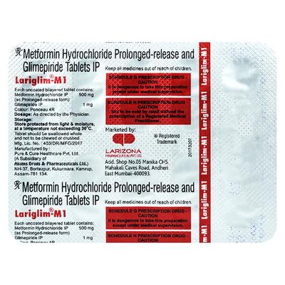 LARIGLIM M 1 Tablet 10's - Diabetes-Ant