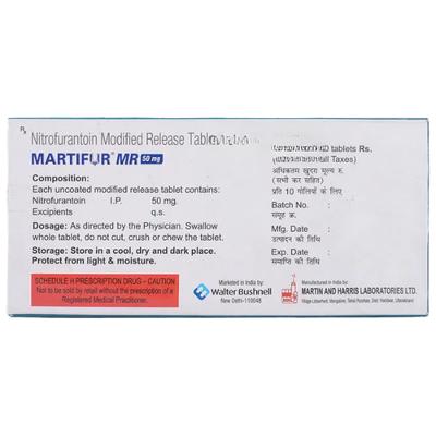 Martifur MR 50mg Tablet 10'S - Bacterial Infections-OAB