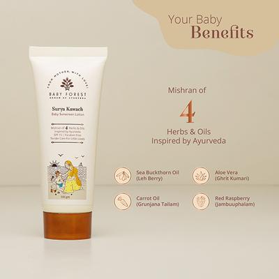 Baby Forest Surya Kawach SPF 30 Baby Sunscreen Lotion 100 gm - Creams, Lotions & Oils
