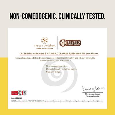 Dr. Sheth's Ceramide & Vitamin C Oil Free Sunscreen 50 gm - Face Sunscreen
