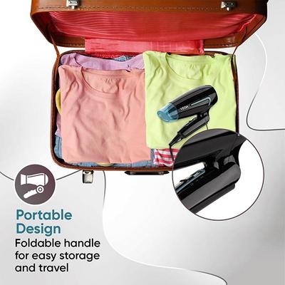 VEGA U-Style 1600 Foldable Hair Dryer For Men & Women With Cool Shot Button VHDH-24 Black 1 gm - Hair Dryers