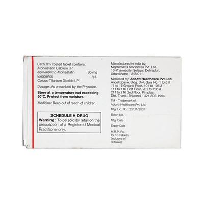 Caat 80mg Tablet 10'S - High Cholesterol-Dys