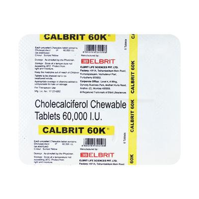 Calbrit 60K Tablet 6'S - Supplements-Vit