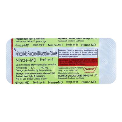 NIMZE MD Tablet 10's - Pain relief-Nsa
