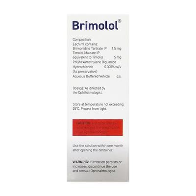 BRIMOLOL BKC FREE Eye Drops 5ml - Glaucoma-Ant