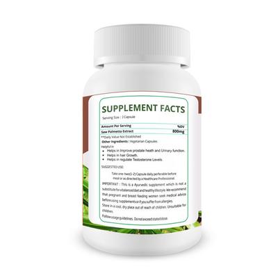 Mint Veda Saw Palmetto 800 mg Veg Capsule 60's - Vital Health