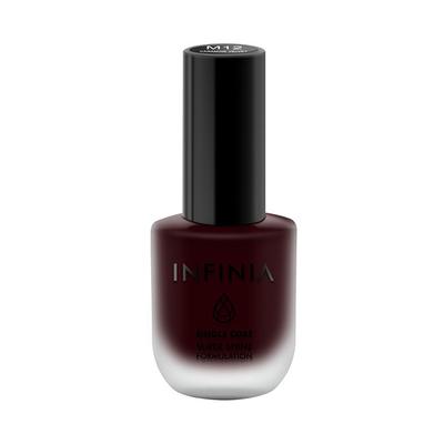 Infinia Brown Single Coat Matte Nail Polish Caramine Velvet M12 12 ml - Nail Polish