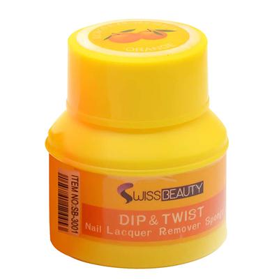 Swiss Beauty Dip & Twist Nail Lacquer Remover Sponge - Orange 30 ml - Nail Polish Remover