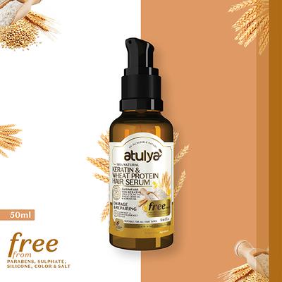 Atulya Keratin & Wheat Protein Hair Serum 50 ml - Hair Lotions & Tonics