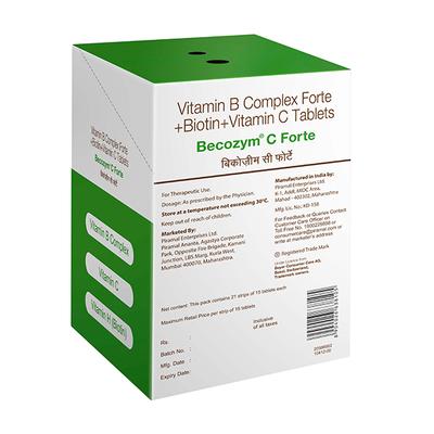Becozym C Forte Tablet 15's - Supplements-Vam