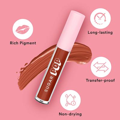 SUGAR POP Liquid Lipstick - 05 Peach 2.5 ml - Liquid Lipsticks