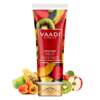 Vaadi Herbals Refreshing Fruit Pack with Apple, Lemon & Cucumber 120 gm - Face Packs