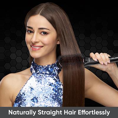 Vega Hair Straightener Brush with Ionic & Thermoprotect Technology and 16 Temperature Settings, VHSB-04 1's - Hair Combs