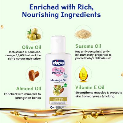 Chicco Baby Moments Massage Oil 300 ml - Creams, Lotions & Oils